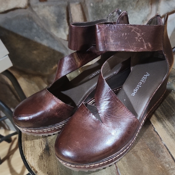 Antelope Shoes - Antelope - Trianna Ladies Sandals Size 37, Coffee Leather
